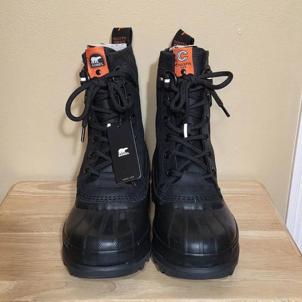 Concepts X Sorel Caribou Rein WP Waterproof Boots Black Men's Size 9 - Picture 2 of 7